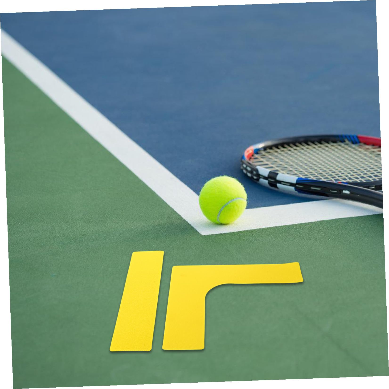 GALPADA Kit Marcatori Campi Pickleball e Tennis Linee Gialle Resistenti UV Attrezzatura da Pickleball per Installazione Rapida e Segnaletica Orizzontale Esterni
