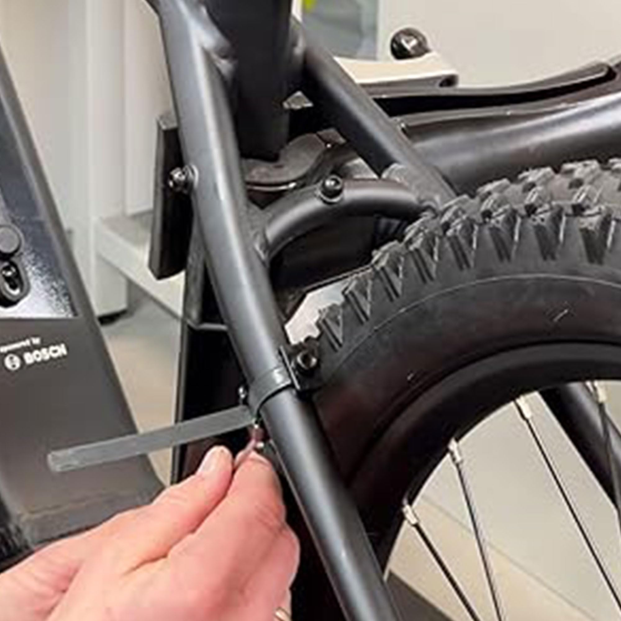 ABUS blocco telaio 6950m xplus™ granit™, per tutti i telai di bicicletta più comuni, regolabile universalmente, immobilizzatore per biciclette, variante nr