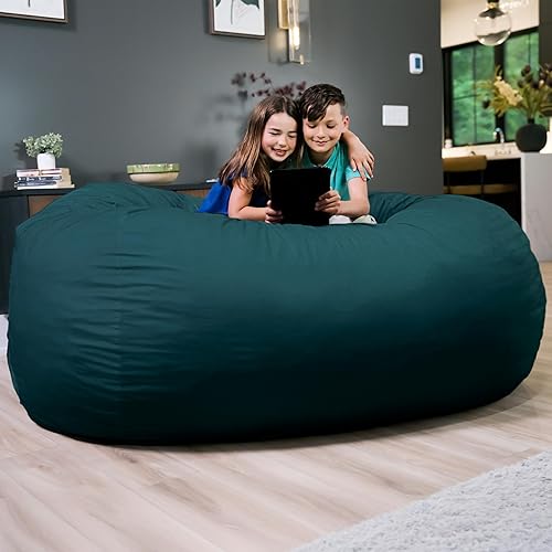Miniatura 186 de Big Joe Wild Things Foam Filled Animal Bean Bag Chair with Removable Cover, Francesca Feline Snugglepuff, Soft Faux Fur, 3 feet Big