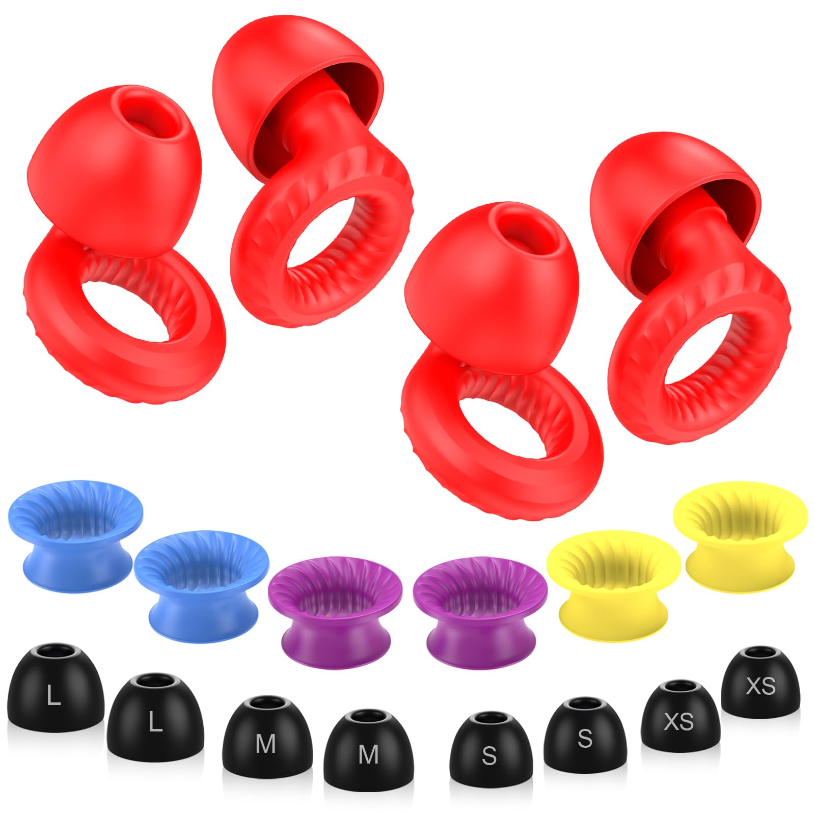 Ear Plugs for Sleeping Noise Cancelling -30dB, 2-Pack Reusable Soft Noise Reduction Ear Plugs for Sleep, Travel,Deep Focus, Hearing Protection,Concert