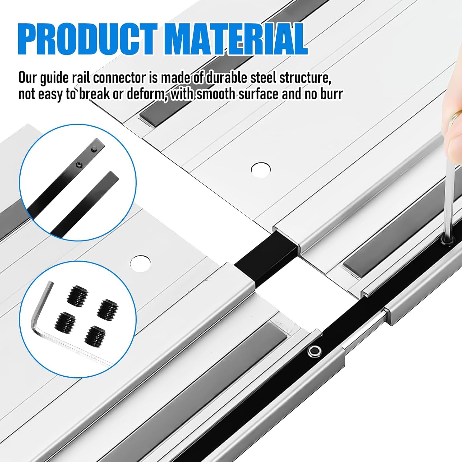 Connettore per binario di guida per Makita, connettore per tende, accessorio per connettore, compatibile con Festool, Bosch, connettore per binari