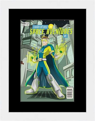 Miniatura 135 de Marco de cómic negro mate Para cómics publicados entre 1986 y el día actual (marco de madera maciza de cómic de la Edad Dorada), hecho