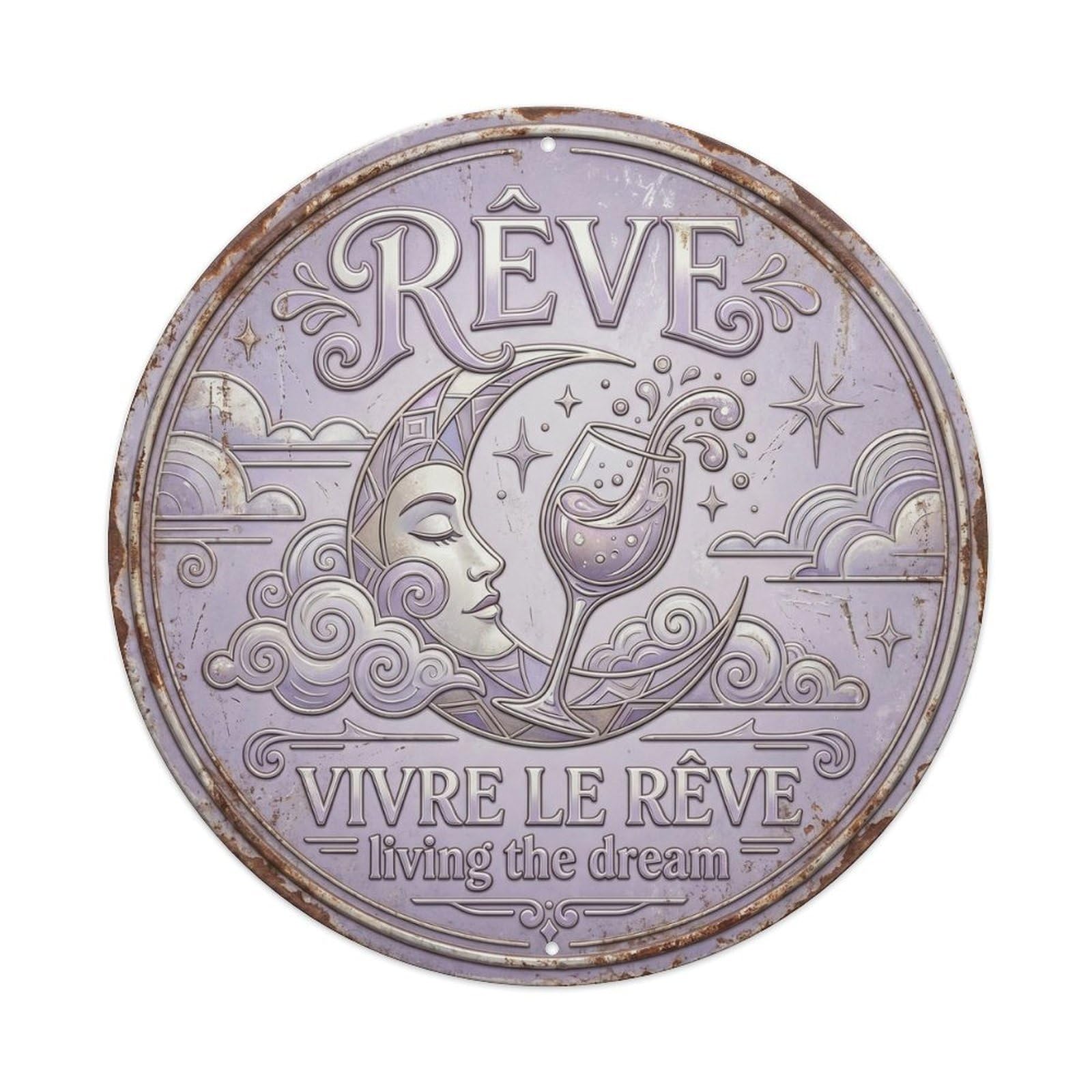 Dream Humorous Bistro Dream Vintage Metal Tin Sign Plaque Wall Decor for Cafe, Club Bar, Office, Garden Metal Poster 8x8Inch