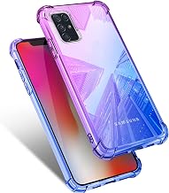 Galaxy A51 5G Case, Clear SCG07 / SC-54A Case, Shockproof, Thin, Gradient, Transparent, TPU Bumper, Thin, Lightweight, Easy to Remove, Full Protection Cover, Optical Plating, Stylish, Anti-Scratch, Anti-Fingerprint, Strap Hole, Slim, Purple/Blue MJJ-1044-