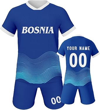 Custom Kids Soccer Jersey Boys Girls 2026 National Team Game Day Fans Shirt & Shorts Set Youth Training Uniform 4-13Y