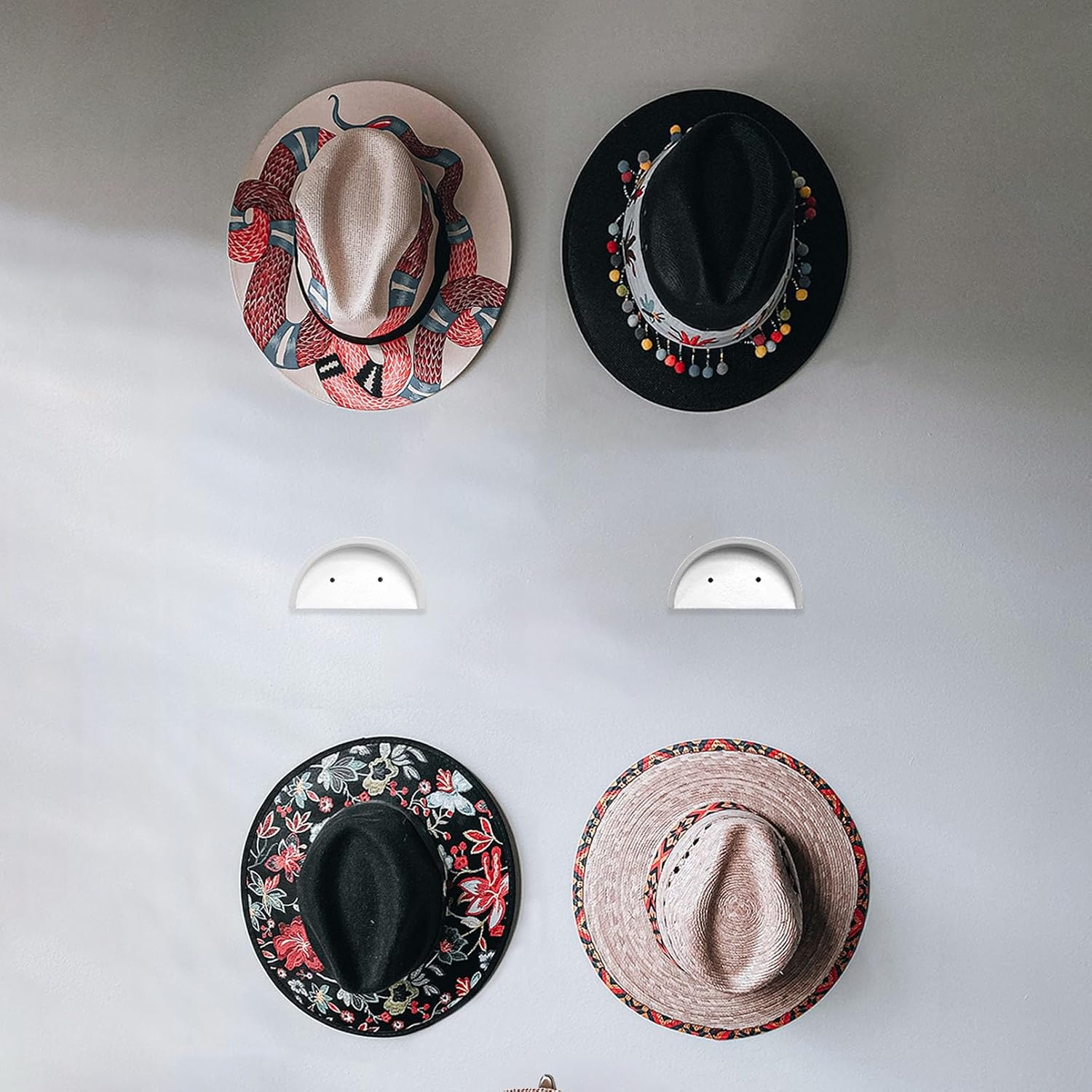 Cowboy Hat Holder for Wall, Cowboy Hat Rack, Wooden Cow boy Hat Hanger, Hat Hooks, Cow boy Hat Display Wall Mount, Western Hat Storage Organizer
