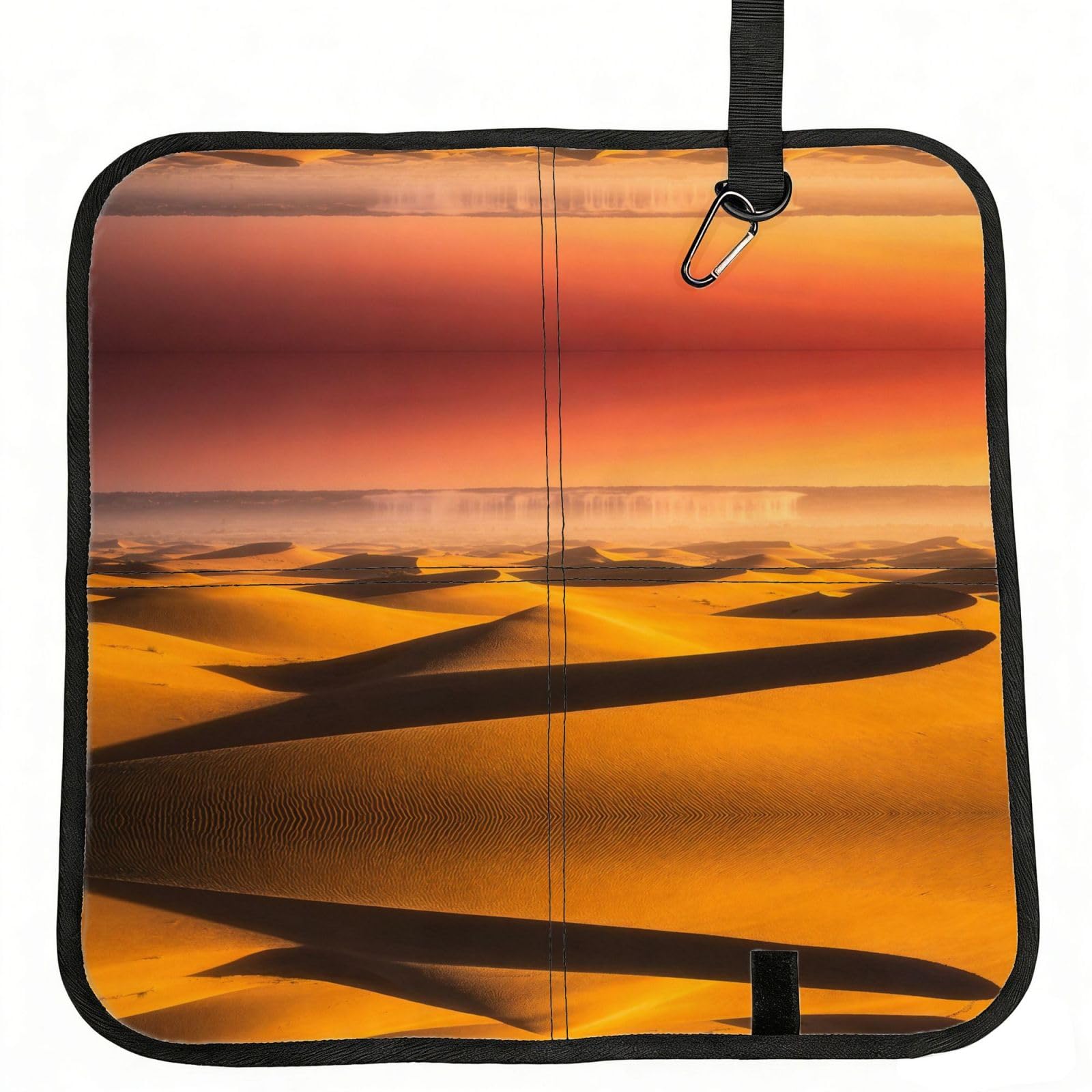 DUYIOKH Desert Dunes at Sunset Print Foldable Portable Seat Cushion for World Cup Games, Camping and Outdoor Activities