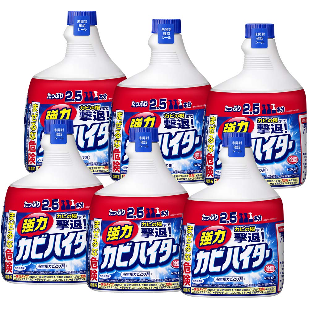 ハイター 【ケース販売】 強力カビハイター カビ取り剤 ハンディスプレー つけかえ 大容量 1000ml×6個