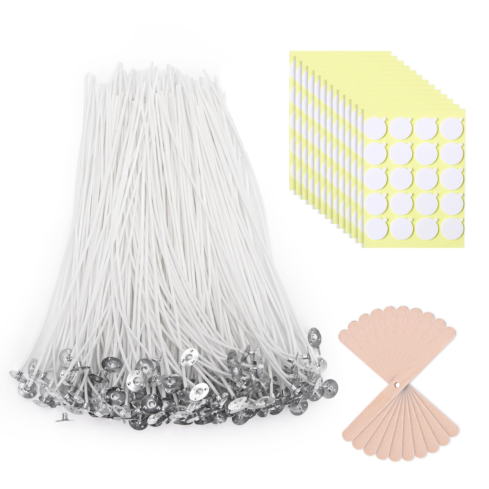Candle Making Wicks - 160 Pcs Pre-Waxed -15