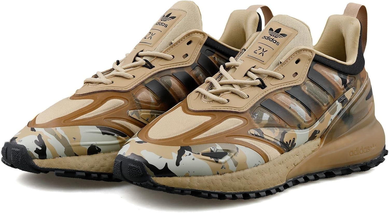 adidas Homme ZX 2k Boost 2.0 Trail Chaussure de Gymnastique, Beige Tone  Core Black Beige Tone, 41 1/3 EU : Amazon.fr: Mode