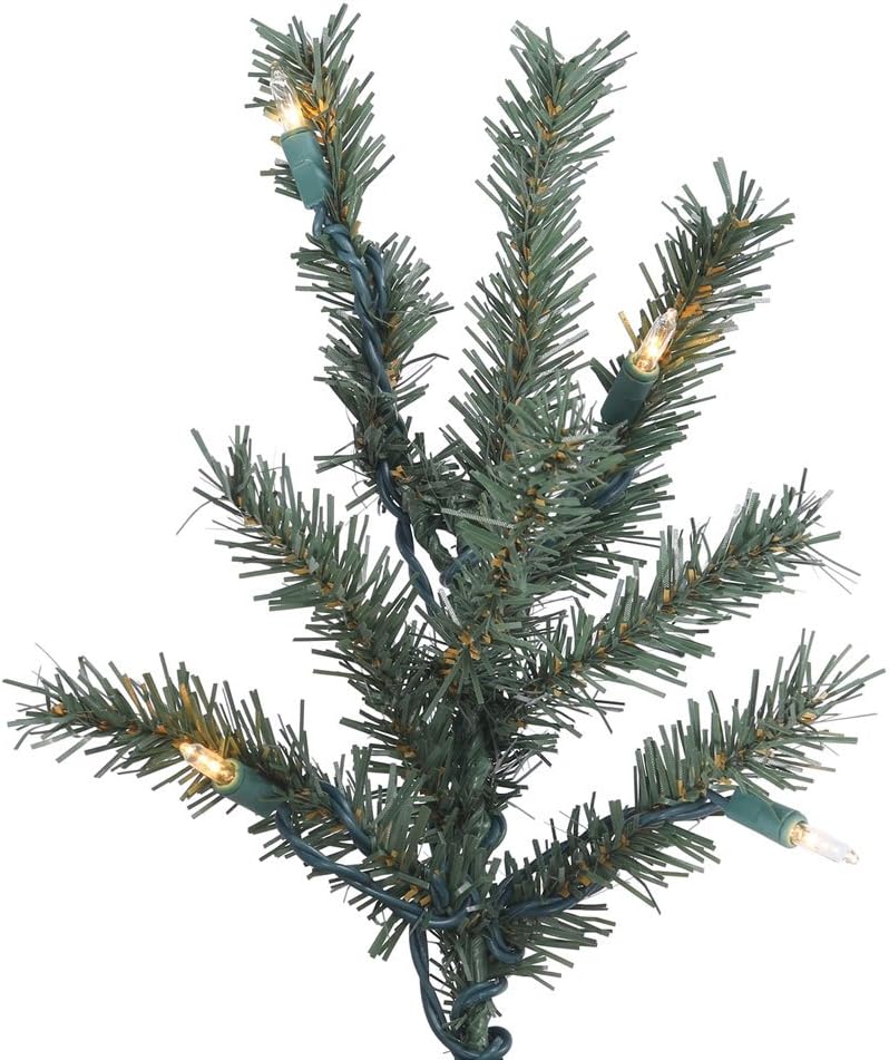Vickerman 2' 3' 4' Natural Bark Alpine Artificial Christmas Tree Set - Clear Dura-lit Lights - Faux Christmas Tree - Seasonal Indoor Home Decor, Set of 3