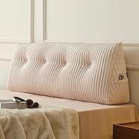 Vista 24 de Z-hom Almohada de cuña grande para cabecero triangular, almohada de lectura con una almohada enrollable para cama, sentado, dormir, cojín de Gris