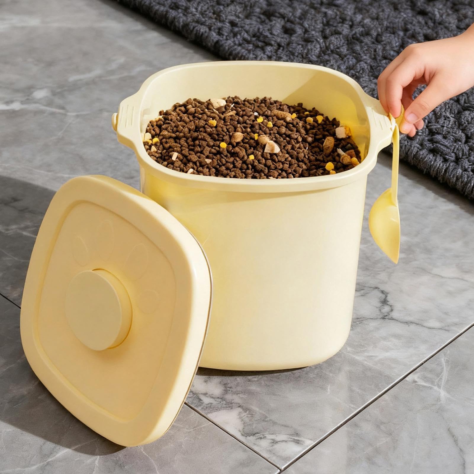 Contenitore Alimenti Canini Antiumidità, Antipolvere, Sottovuoto, Snack | Contenitore per Cibo per Cani Gatti Cani Topi Cucina Dispensa Riso Farina Cereali
