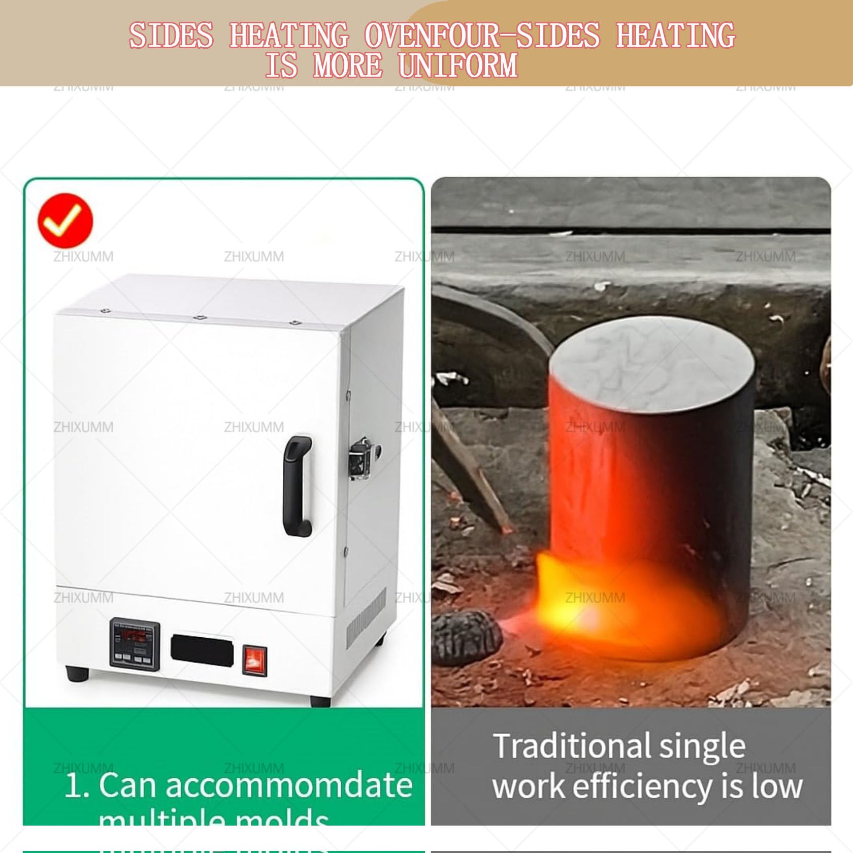 Horno De Mufla EléCtrico De Laboratorio para CeráMica De 2000 W, Horno EléCtrico De 1150 °C para FusióN De Metales, para OdontologíA, Trabajos De CeráMica Y Tratamiento De Joyas.