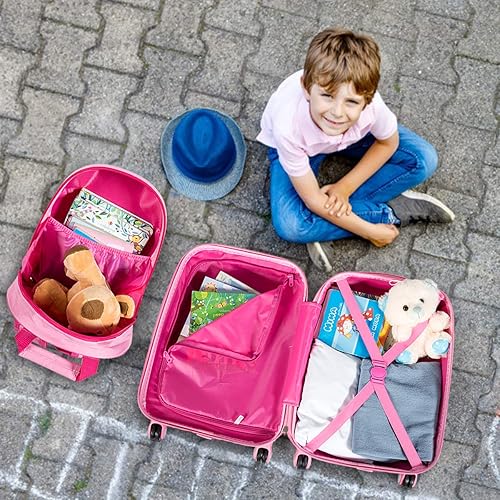 Miniatura 6 de HONEY JOY 2 piezas de equipaje de mano para niños, Mermaid, S, Viajar