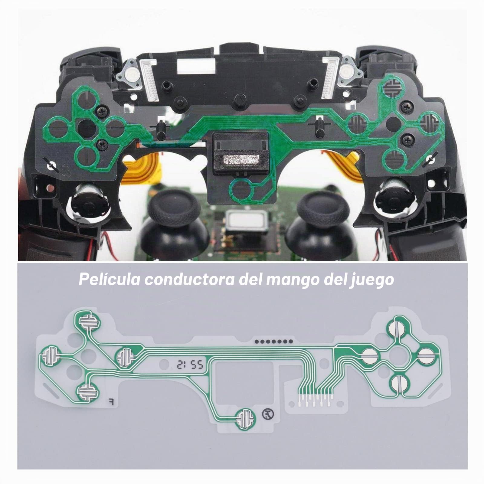 SG Store 4 Piezas Reemplazo de Membrana de Película Conductora V2 Compatible con PS5 FPC Cable de Cinta Flexible Accesorios Electrónicos Color Verde