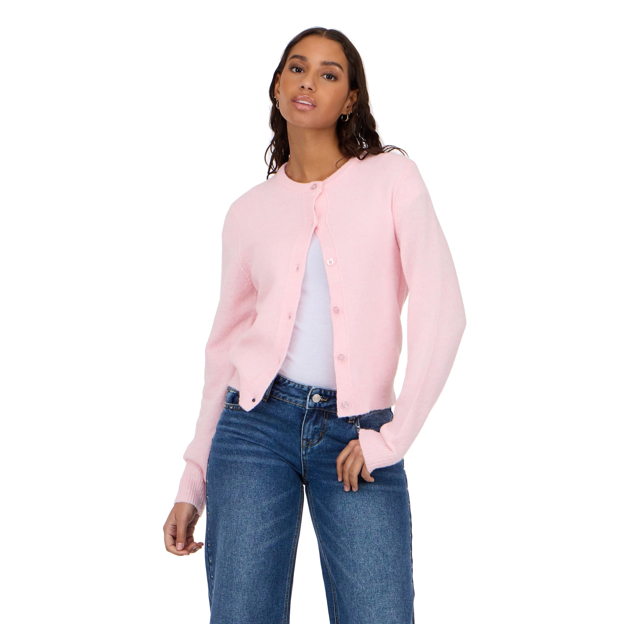 Forever 21 Womens Cardigan Sweater Soft Knit Long Sleeve Button Front