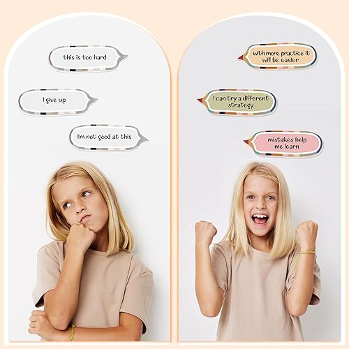 Miniatura 3 de Estune 19 pósteres de mentalidad de crecimiento, póster inspirador de arcoíris para aula, carteles motivacionales para decoración de pared, frases