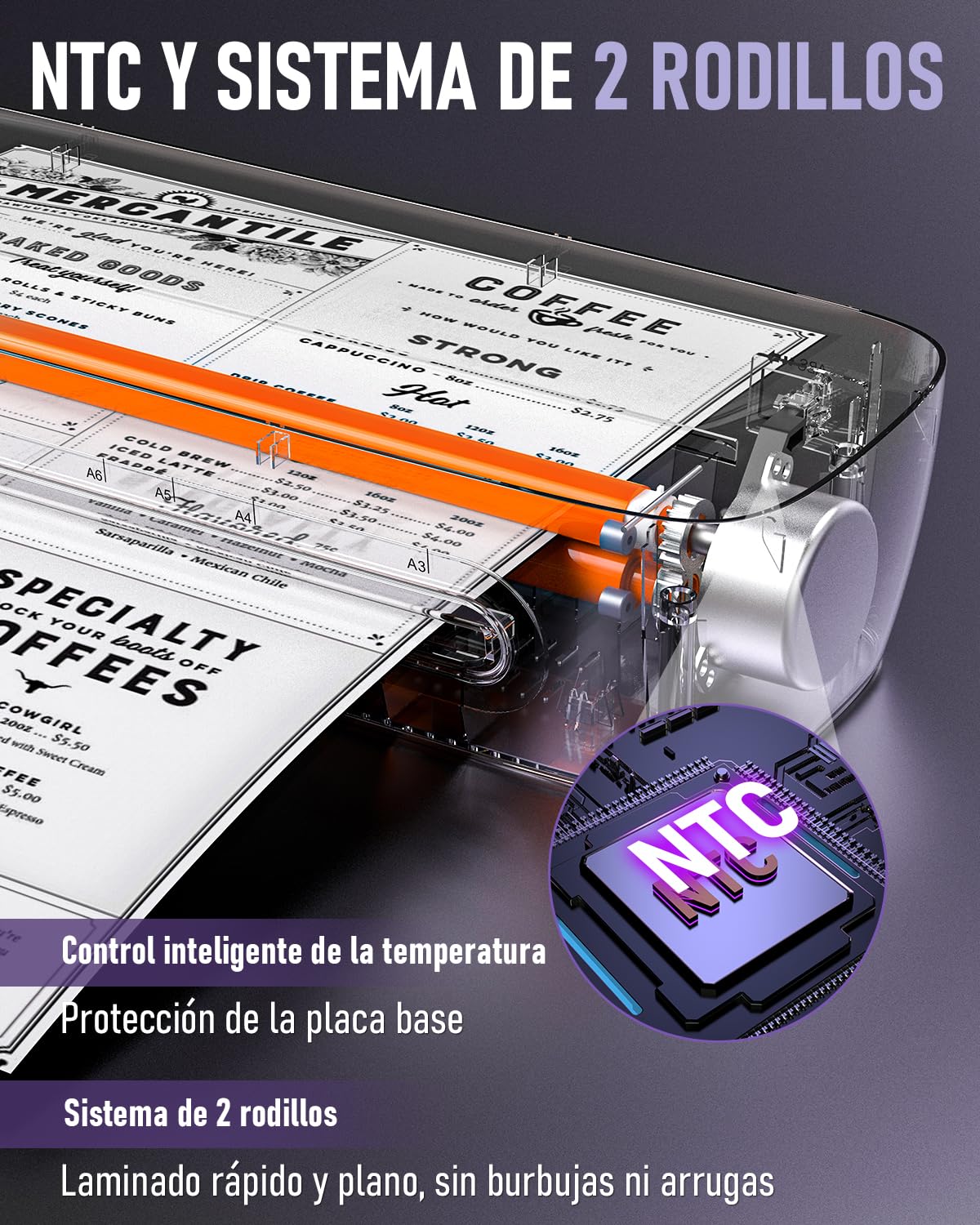 Plastificadora A3 con 30 Fundas Plastificar, Frío y Caliente Laminadora para A3 A4 A5 A6, 9 in 1 Maquina Plastificadora con Cortador de Papel y Redondeador para Escolar, Oficina, Hogarar
