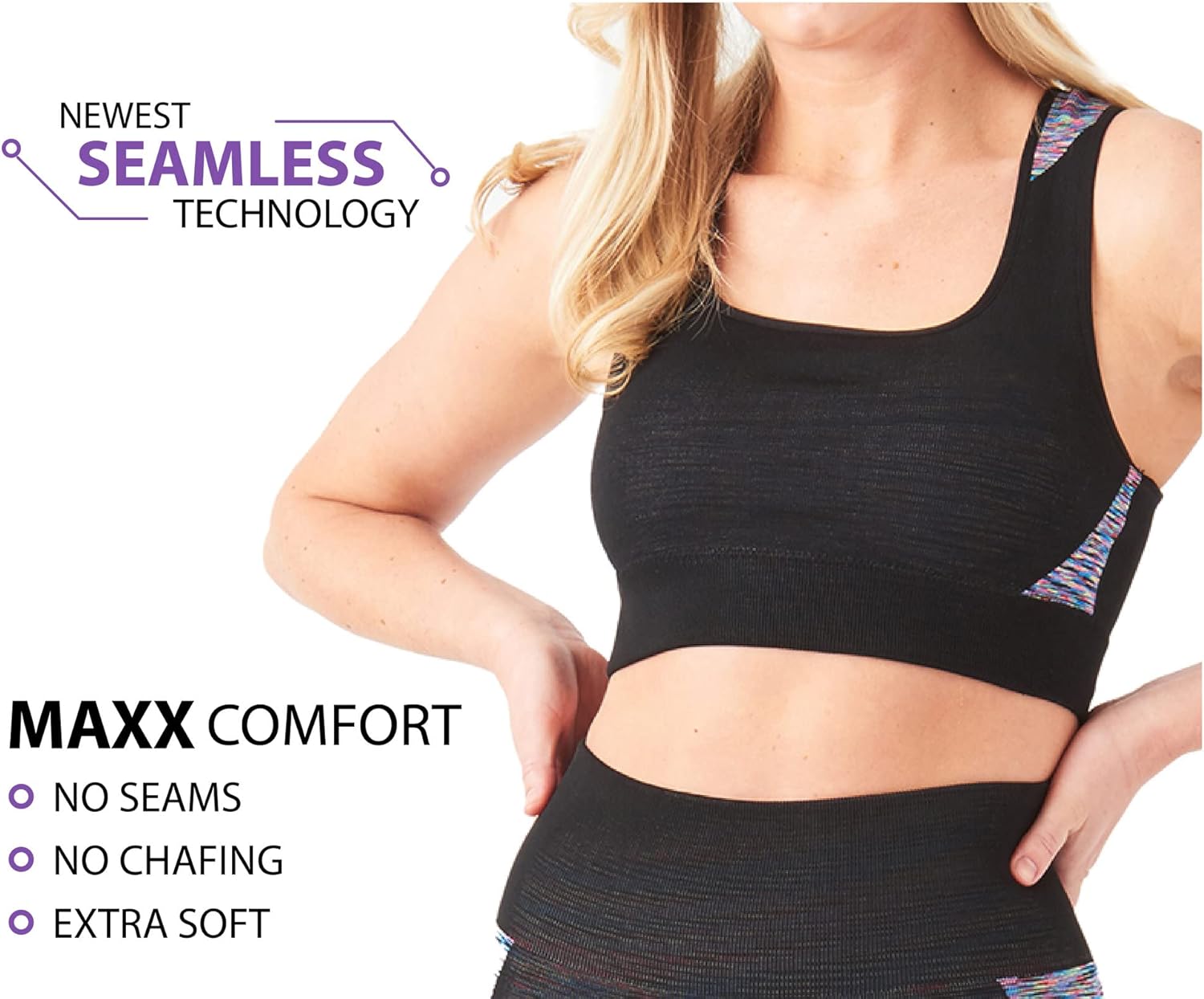 Womens Tie Dye Sports Bra Seamless Removable Pads for Gym Workouts, Yoga, Running, Exercise - Image 5