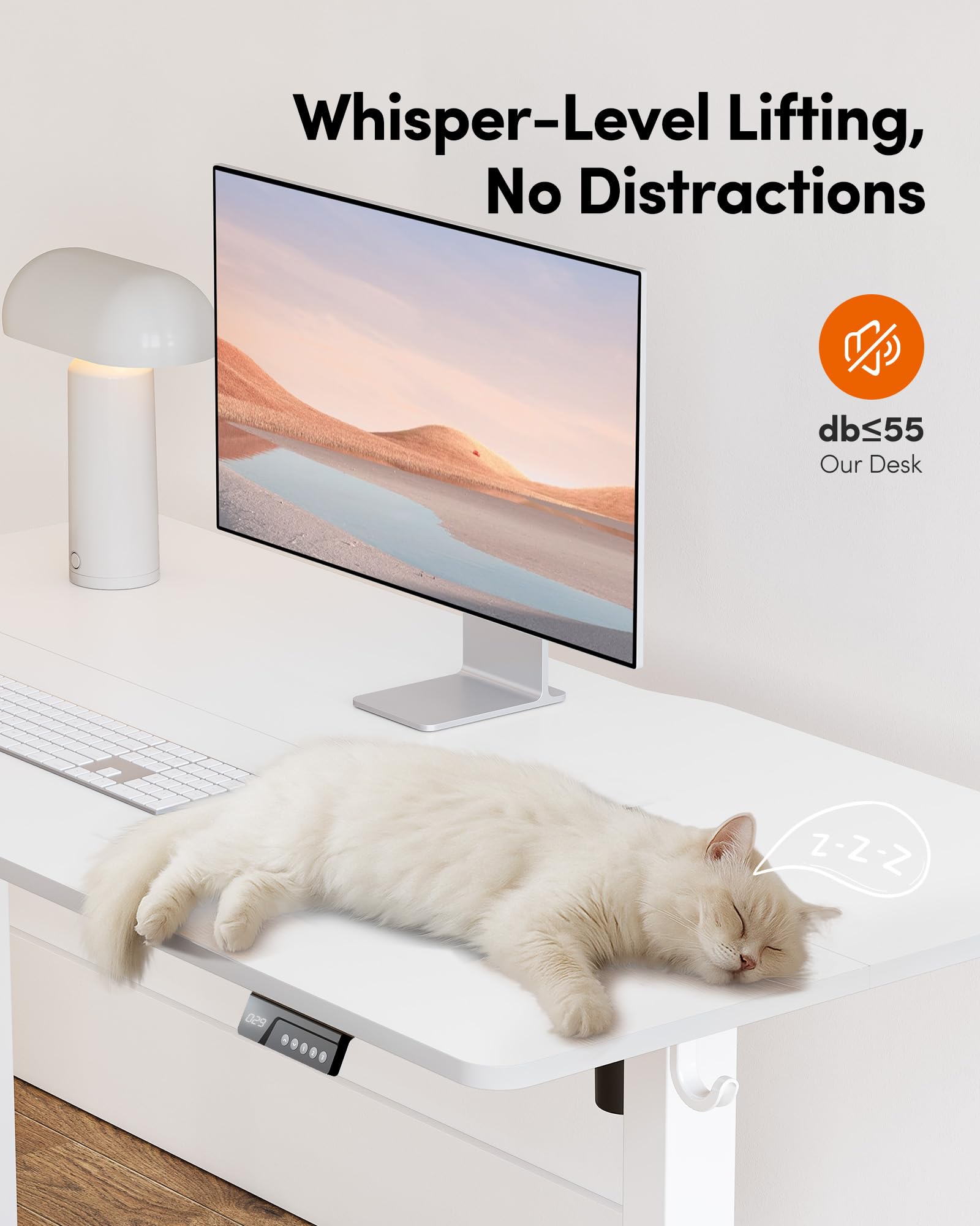 FEZIBO Electric Standing Desk Adjustable Height 40 x 24 Inch Sit and Stand Desk Home Office Desk Ergonomic — view 7