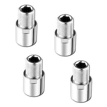 Ruhe Full Brass 2 Inch Extension Nipple For Pipe Fittings Set Of 4 (Chrome Finish)