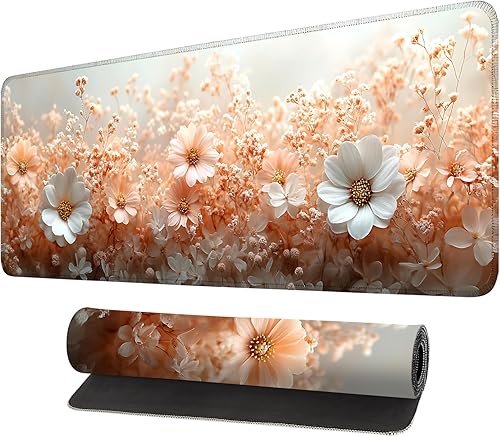 Miniatura 14 de Alfombrilla para mouse, grande antideslizante con bordes cosidos, tapete de escritorio para escritorio, laptop, computadora, teclado, protector de