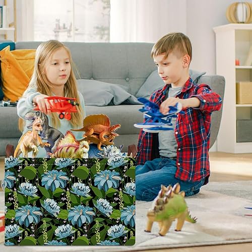 Miniatura 33 de Cesta de almacenamiento rectangular con asas, cesta de almacenamiento plegable, caja de libros, cesta de regalo (calabaza enojada)