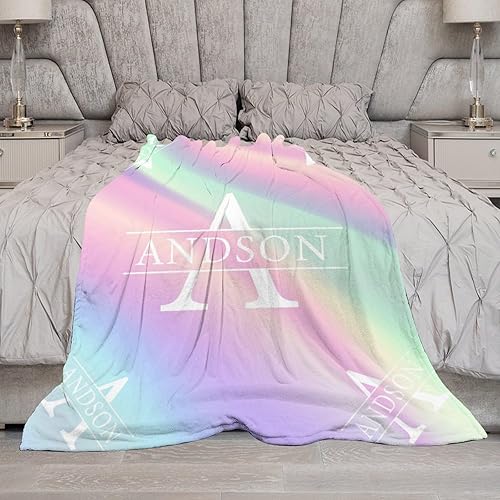 Miniatura 3 de Mantas personalizadas con nombre para niños y adultos, manta personalizada con nombre para niño y niña, manta personalizada de 30 x 40 pulgadas