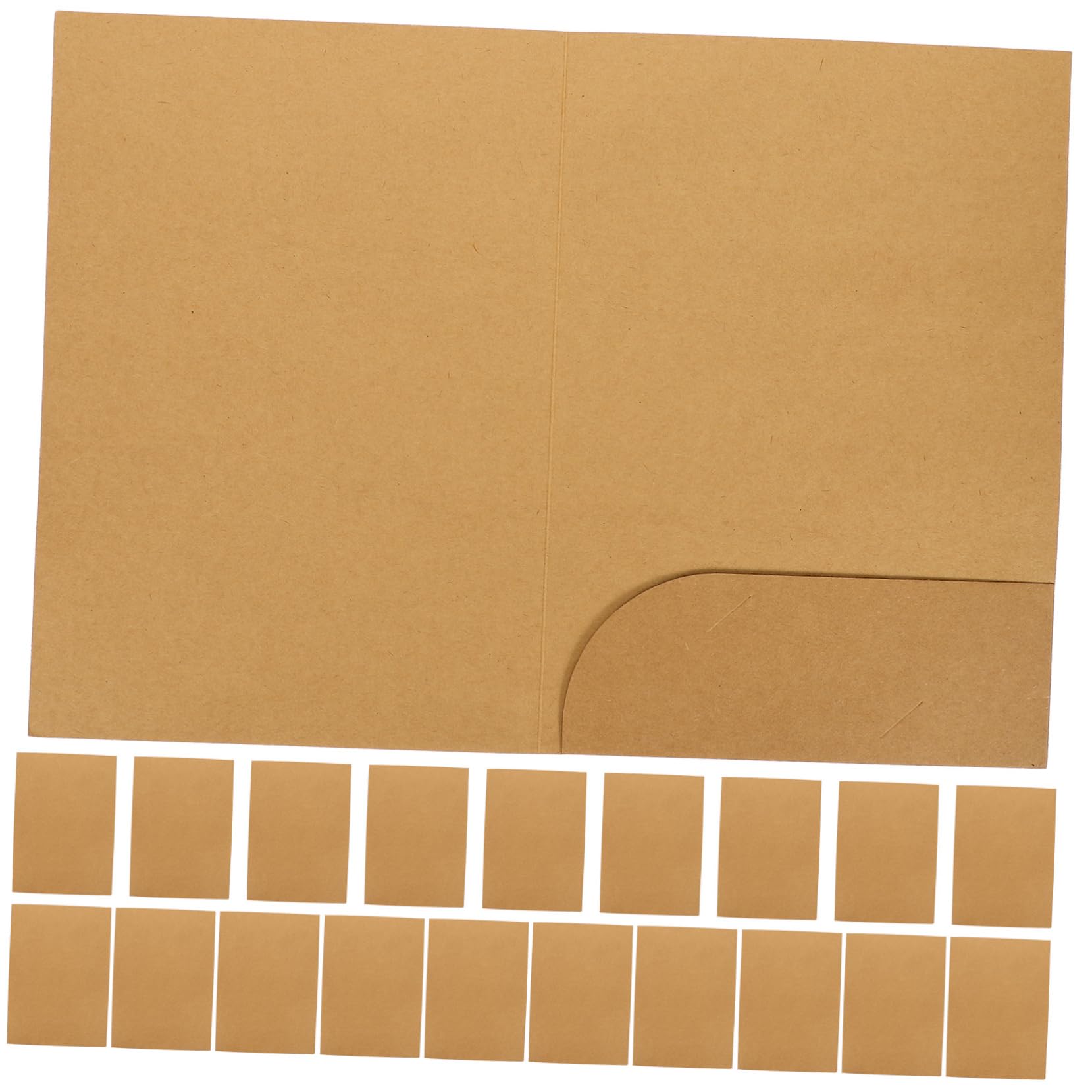 Tofficu Schnellhefter A4 Pappe aus Kraftpapier 20 Stück Robust und Beschreibbar für Büro und Rezeptablage Präsentationsmappe für Dokumente