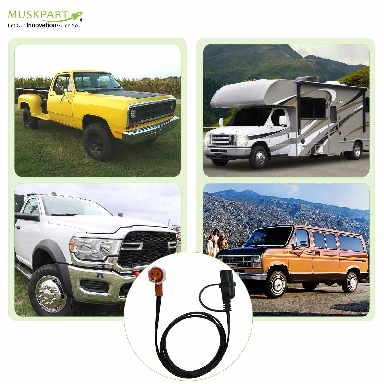 120V Engine Block Heater Cord 251919 With Cap For Ford Powerstroke Diesel E350 450 550 F250 F350 F450 F550 Dodge Ram 2500 3500 Cummins Diesel 5.9 6.7L Heavy Duty Immersion Heaters 6 Feet - View #4