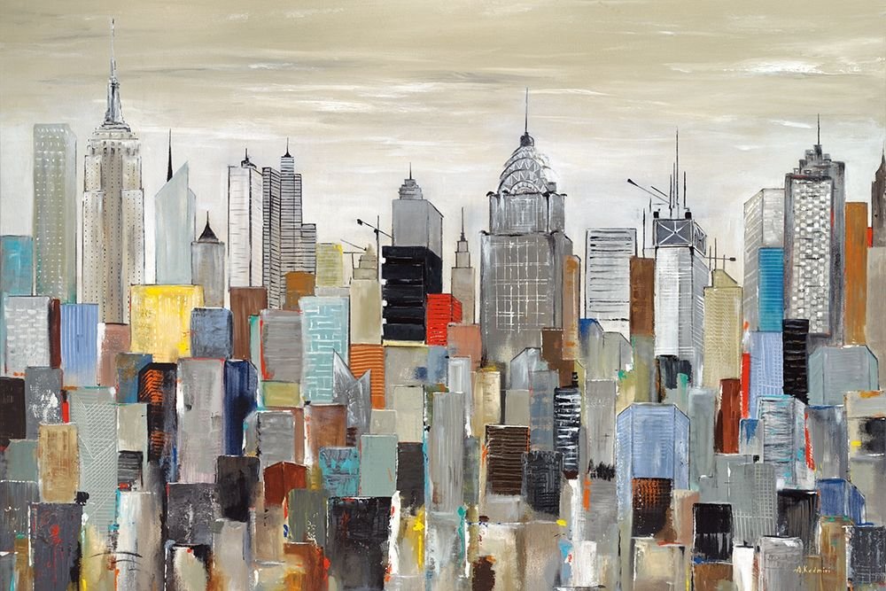 Aziz Kadmiri - Póster de la silueta de Nueva York (24 x 36)