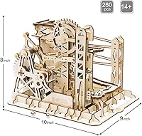 Vista 5 de ROKR 3D Assembly Wooden Puzzle Brain Teaser Game Mechanical Gears Set Model Kit Marble Run Set Unique Craft Kits Christmas/Birthday/Valentine's Gift