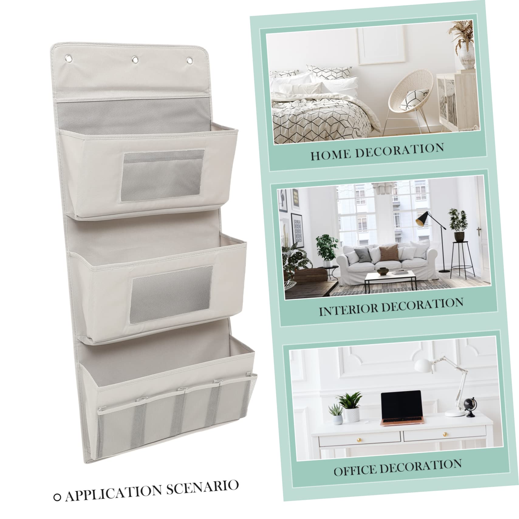 TOYANDONA Portaoggetti Armadio da Appendere Dietro Porta, Organizer per Armadio a 3 Livelli in Poliestere, Pieghevole e Traspirante per Bagno e Camera da Letto