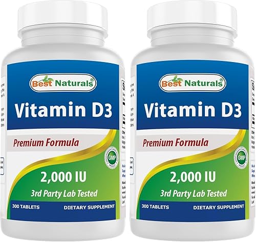 Miniatura 8 de Best Naturals Vitamina D3 – 300 tabletas – Hecho en Estados Unidos, sin OMG, sin gluten, sin color, sabor ni conservantes artificiales – Suplemento