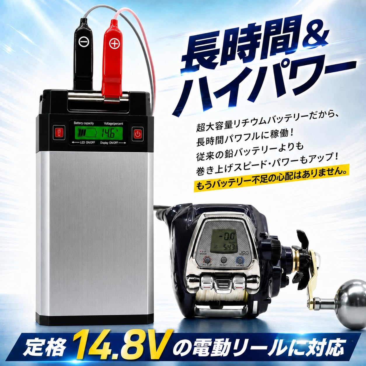 Amazon.co.jp: @NSS 電動リール バッテリー GN-20F 急速充電器 カバー