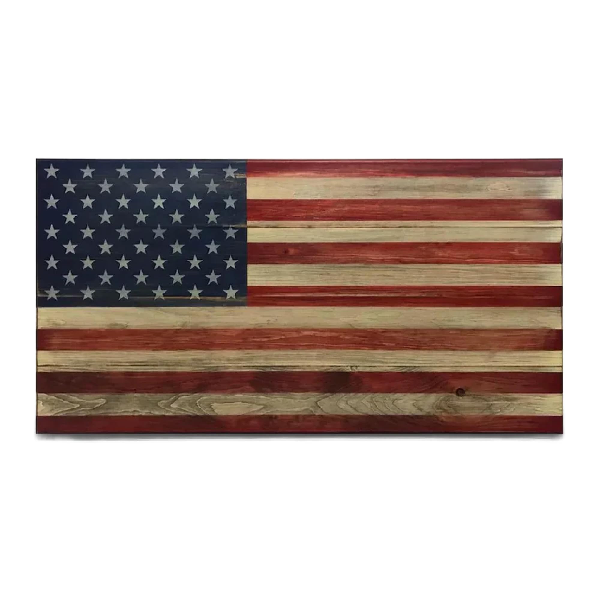 Flags of Valor Legacy Series Wooden American Flag | US Flag Wall Decor, Patriotic Wall Art, Made in USA by Veterans, Ready to Hang, Man Cave Room Decor for Men (Large, 22" H x 42" W)
