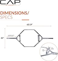 Vista 4 de CAP Barbell - Barra olímpica de trampa Varias opciones de agarre