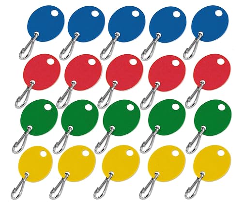 Lucky Line Oval Key Tag with Hook in Assorted Colors,