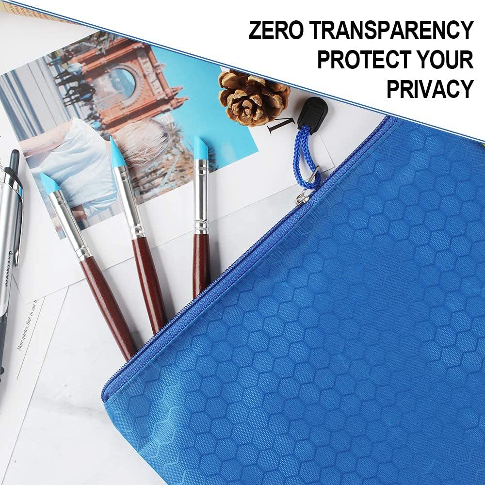 12 Piezas A4 Bolsas de Documentos, Bolsas de Archivos con Cremallera, Carpetas de Archivo de Cremallera, para la Escuela, Oficina, Tareas, Cosméticos, Almacenamiento de Recibos