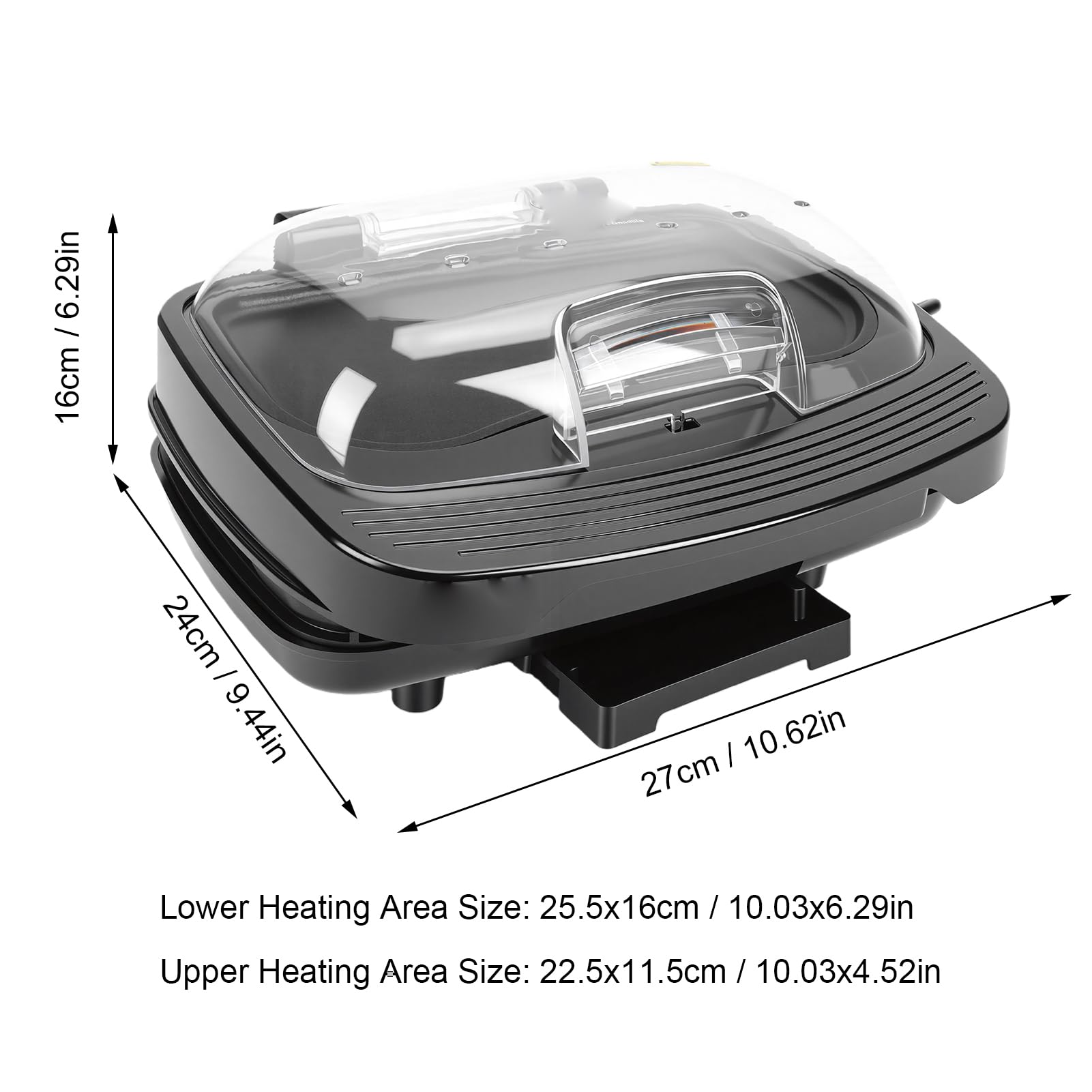 Versatile Macchina per Hamburger da Colazione Griglia con Filtraggio Dell'olio da 1000 W Casalinga Sana (Spina europea)