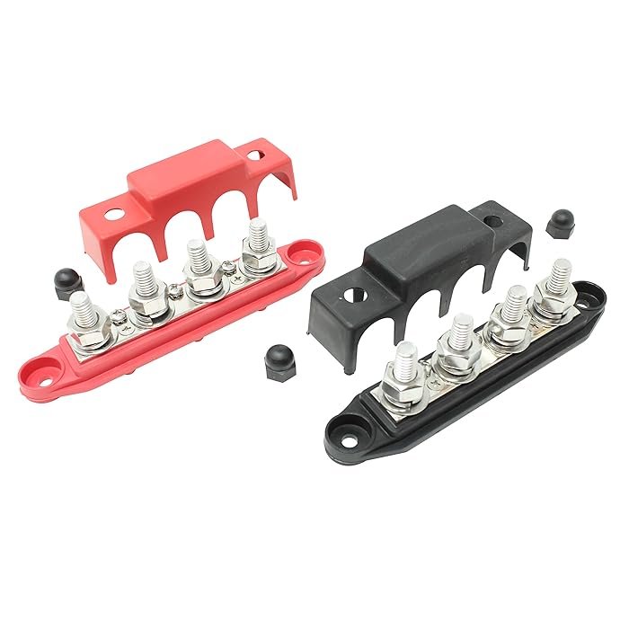Buy 4 Post Power Distribution Block Bus Bar Pair with Cover Made in