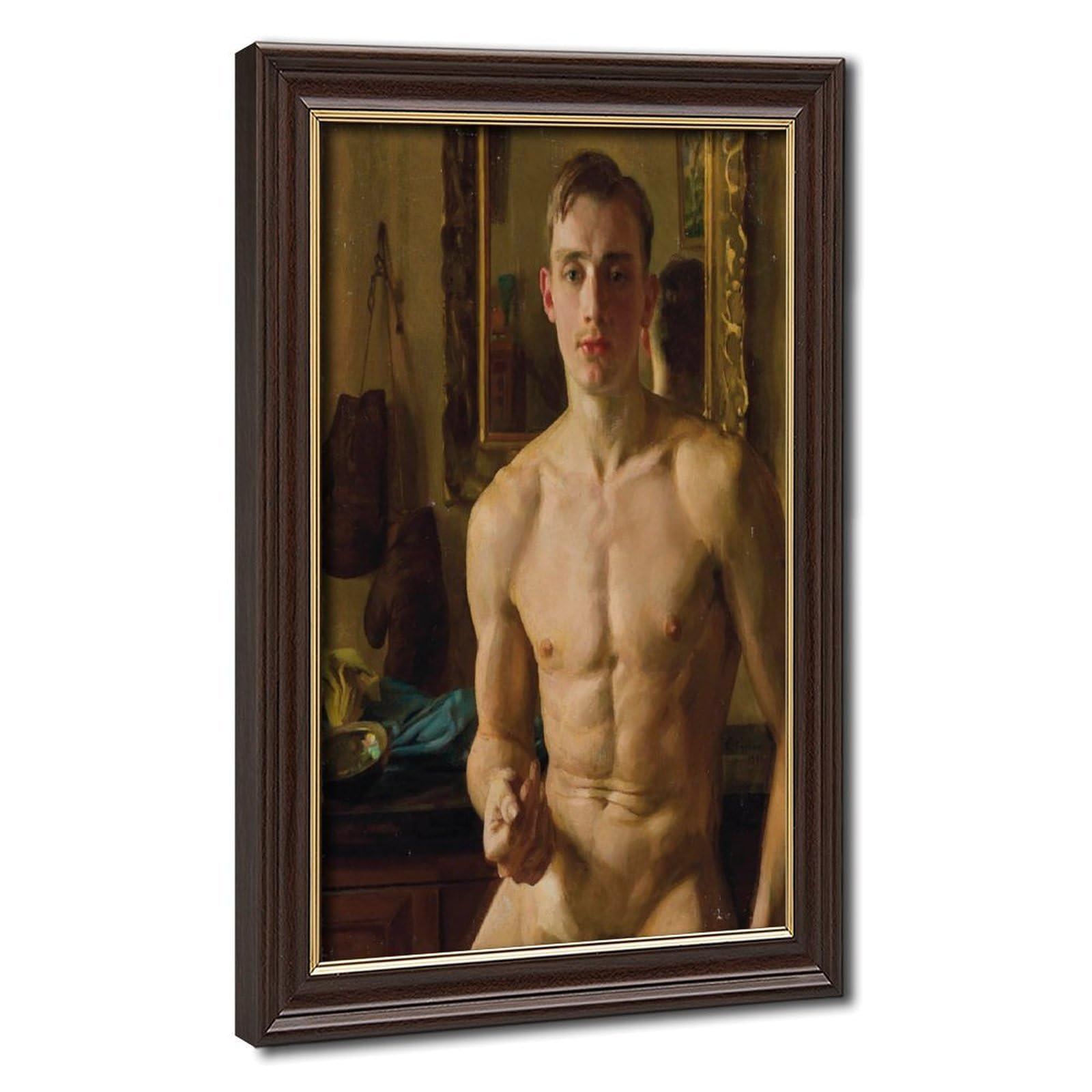 WCYB Konstantin Somov - The Boxer Posters Prints Canvas Deco Paintings Wall Art Hangable Frame 12" L X 18" W