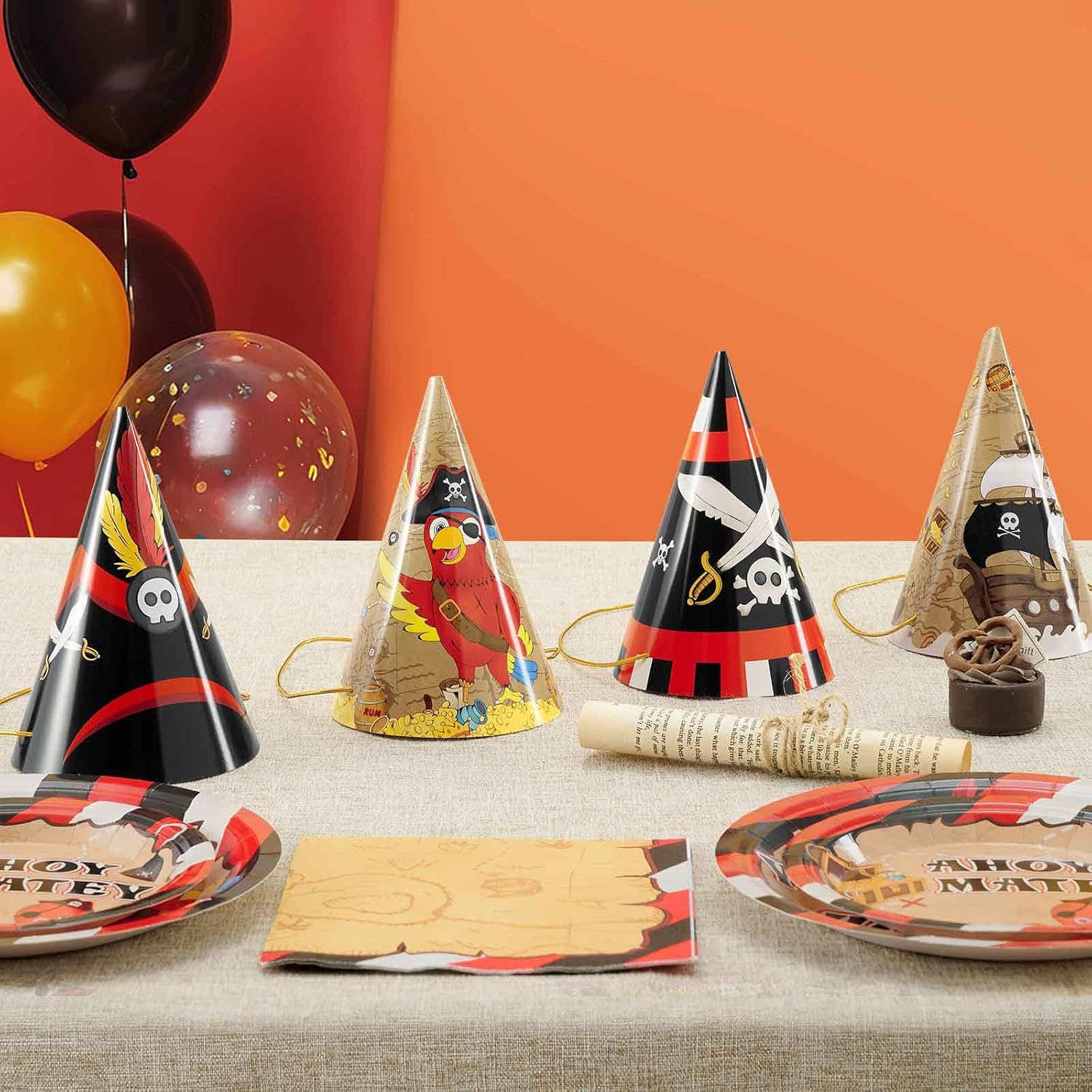 WERNNSAI Birthday Party Hats - 12 Pcs Birthday Party Supplies Cone Hat Headbands Colorful Paper Party Hats for Kids