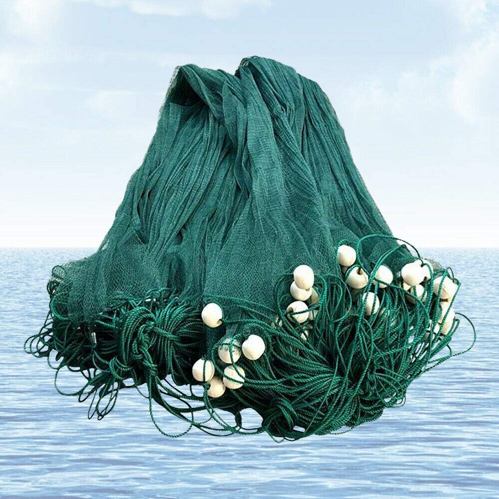 Filet De Pêche En Polyéthylène – Hauteur 2 M – Longueurs 5m à 15m – Mailles 0,5 à 3 Doigts – Avec Plombs Et Flotteurs – Pour Rivière, Lac, Mer Peu Profonde