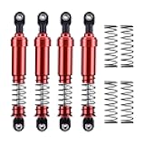 110mm Metal 1/10 RC Crawler Shocks Absorber Springs Pre-Oiled for Gen7 Gen8 SCX10 1/10 TRX4 Upgrades (Red)