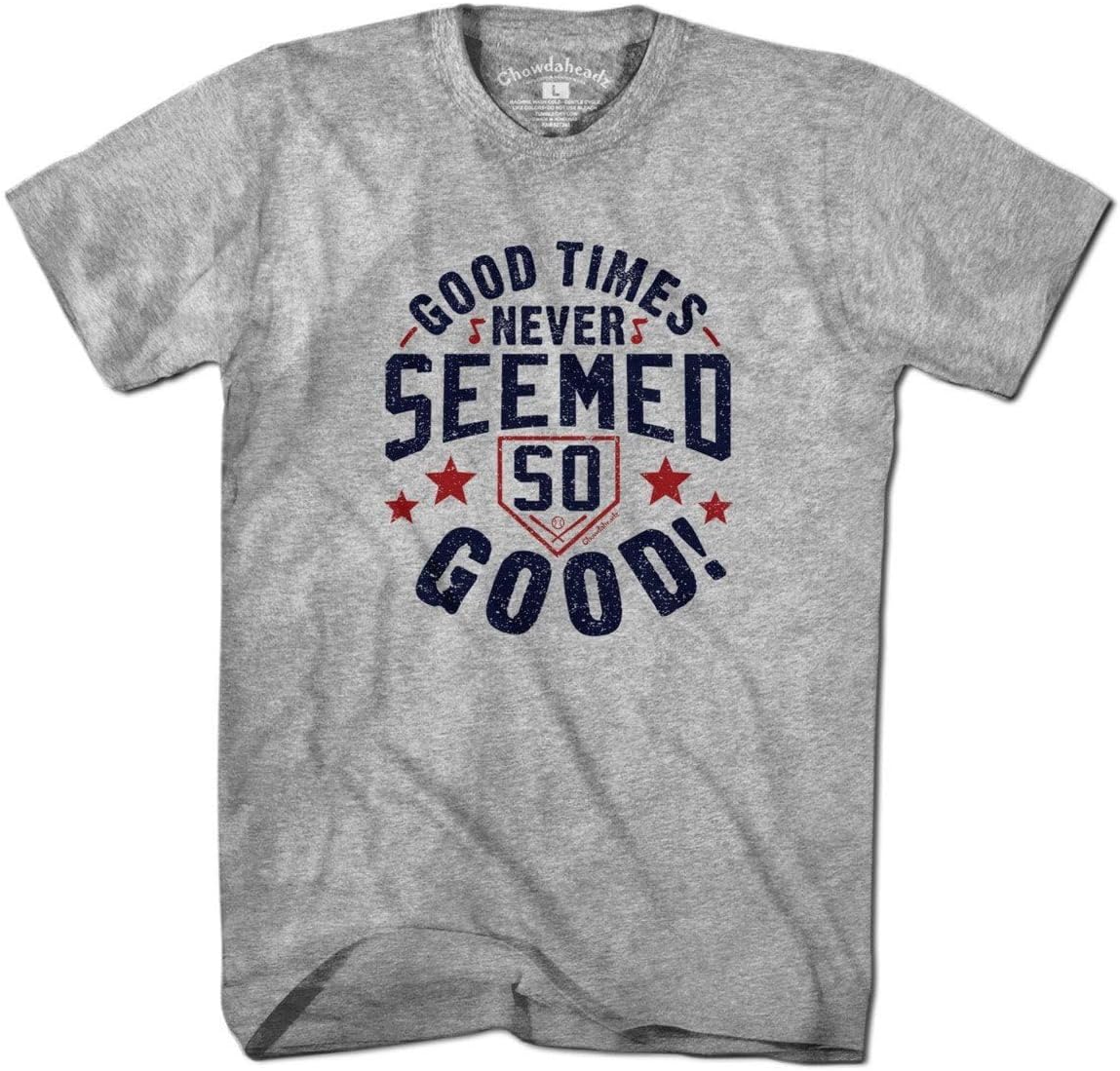 Chowdaheadz Good Times Fenway T-Shirt - Unisex Vintage Tee Soft Cotton Blend