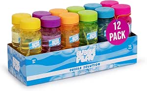 BubblePlay Bubble Blower Bottles with Wands - 2 Oz