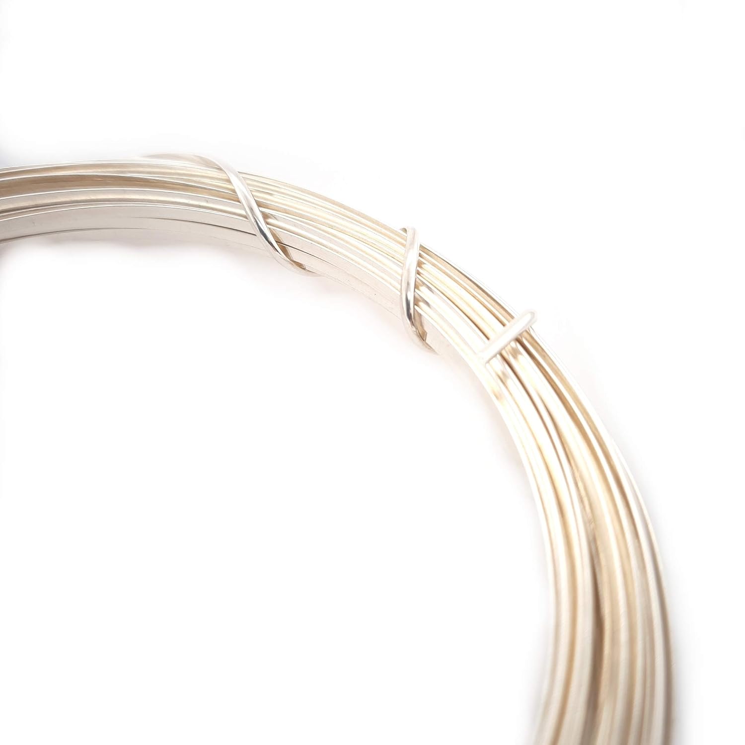 935 Argentium Silver Wire 14 Gauge, Half Round, Dead Soft 5FT by Craft Wire | Argentium Silver Wire for Jewelry Making, Wire Wrapping, Solid 935 Argentium Silver, 0.81mm Wire, High Quality Made in USA
