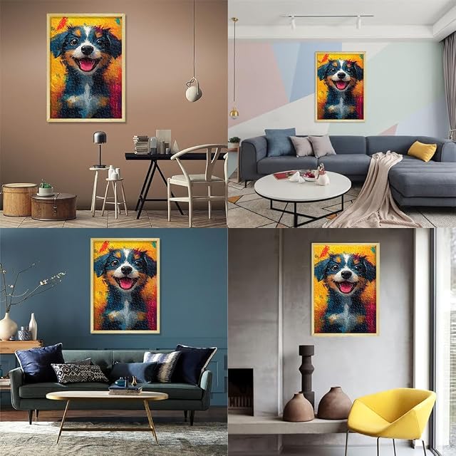 Foto 6 de 6 de Puzzles de 1000 Piezas para Adolescentes Perro Lindo y Feliz Juguetes de Juego para Regalo Familiar Regalo…
